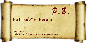 Pelikán Bence névjegykártya